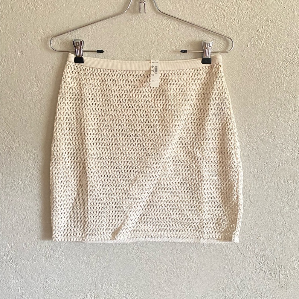 Madewell Cream Crochet Skirt